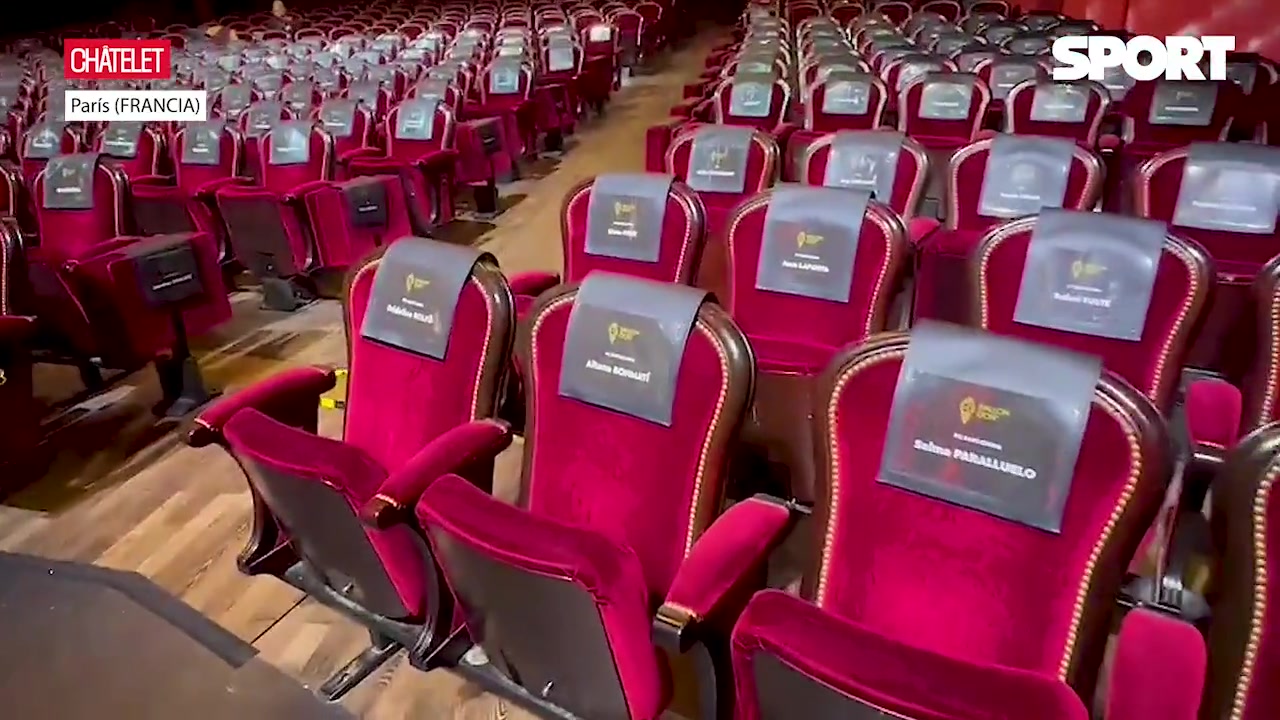 金球奖颁奖典礼座位分布：梅西坐在第一排，左手劳塔罗右手小蜘蛛