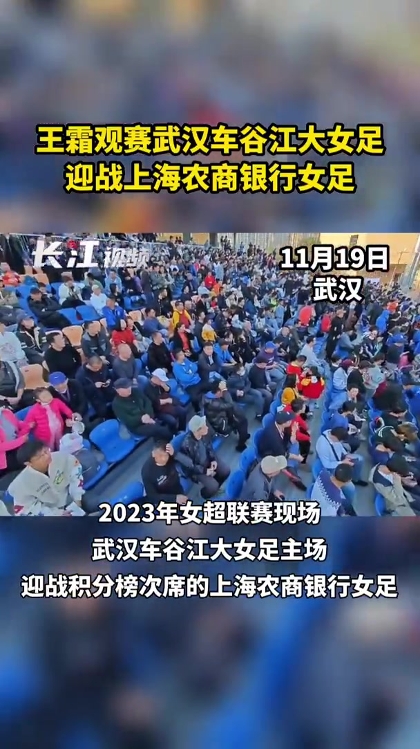 支持家乡球队，王霜现场观战武汉女足与上海女足的女超联赛